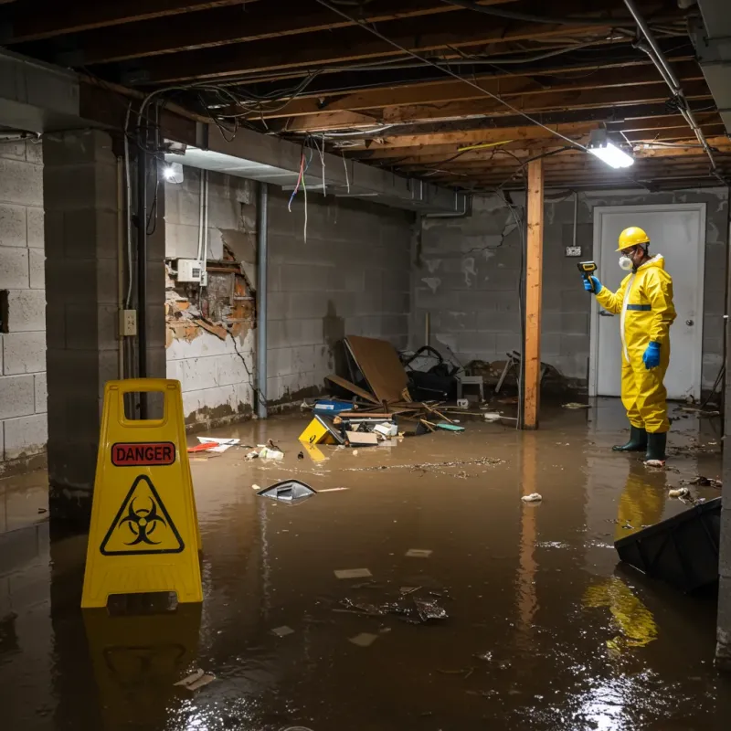 Flooded Basement Electrical Hazard in Nashville, TN Property