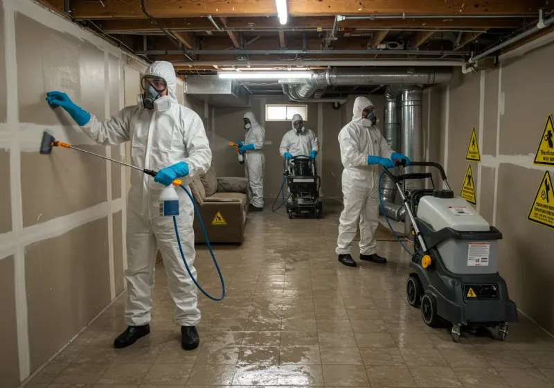 Basement Moisture Removal and Structural Drying process in Nashville, TN